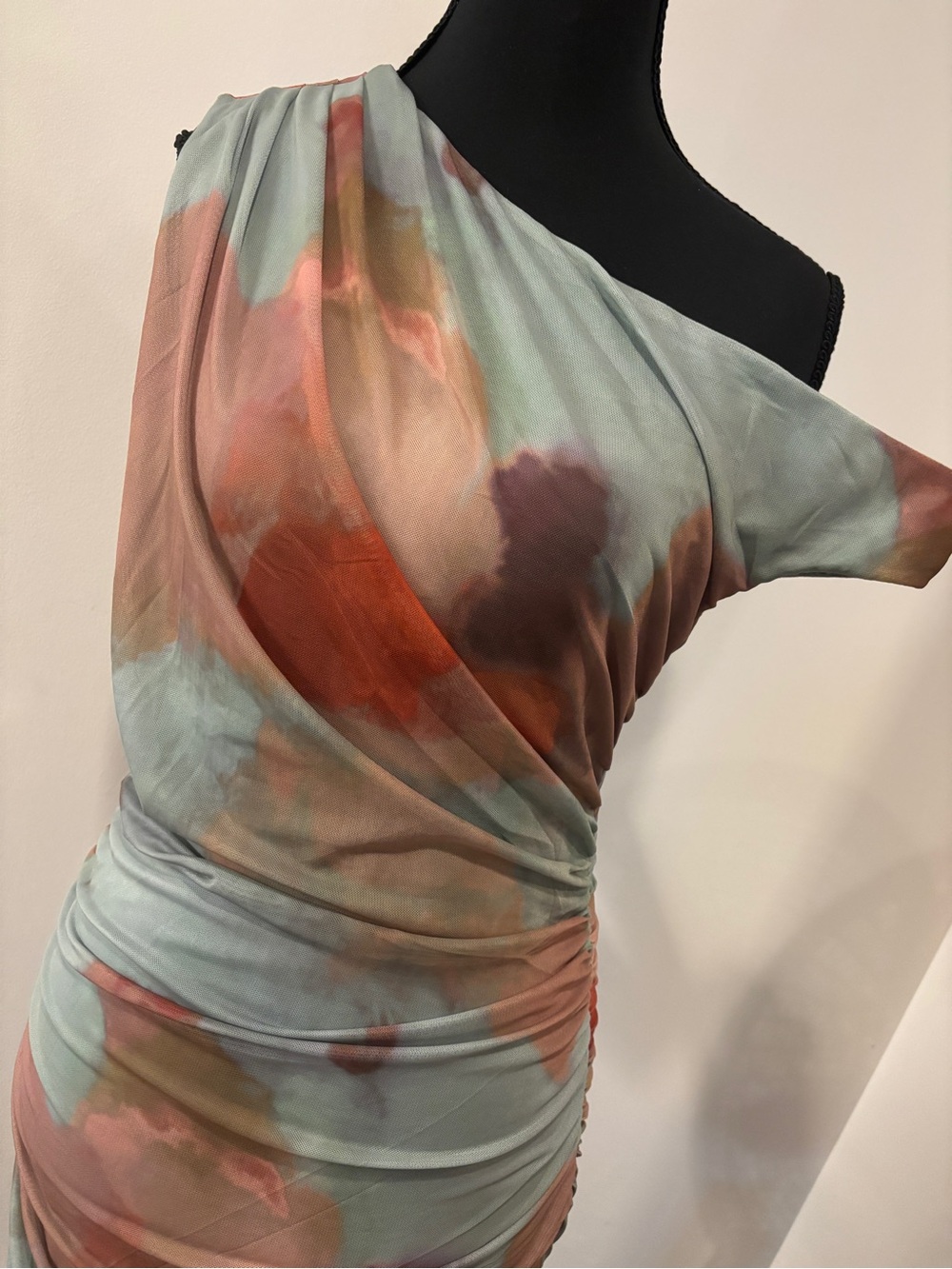 NWT Fashion Nova One-Shoulder Draped Maxi Dress Size L - Picture 4 of 6